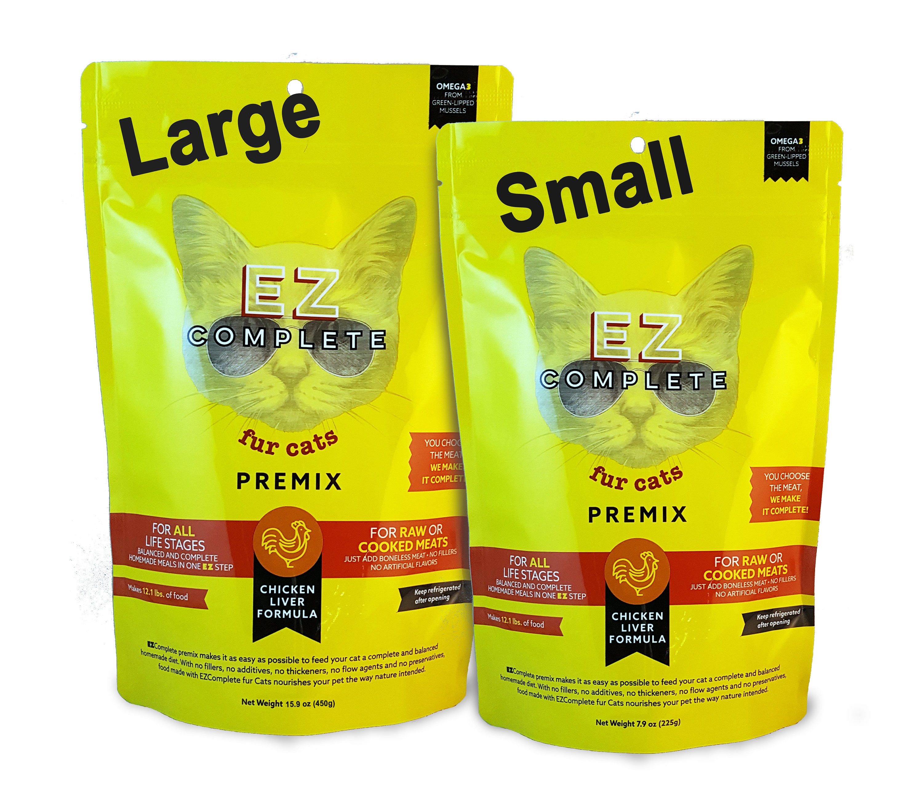 7.9oz Ezcomplete Raw Cat Food or Cooked Premix to Make Homemade