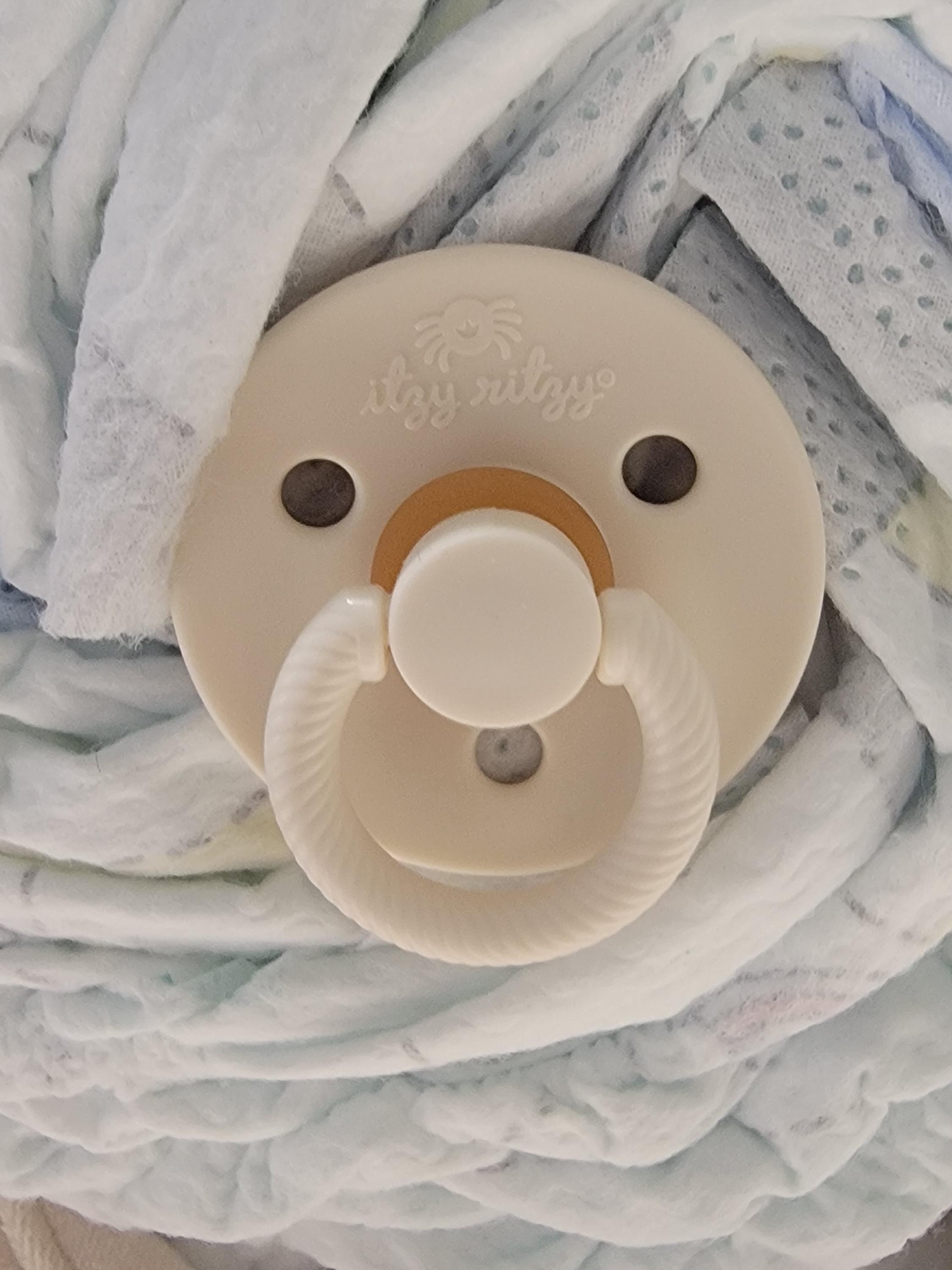Teddy Bear Diaper Cake — New Baby Gift, Neutral Baby Shower Decoration ...