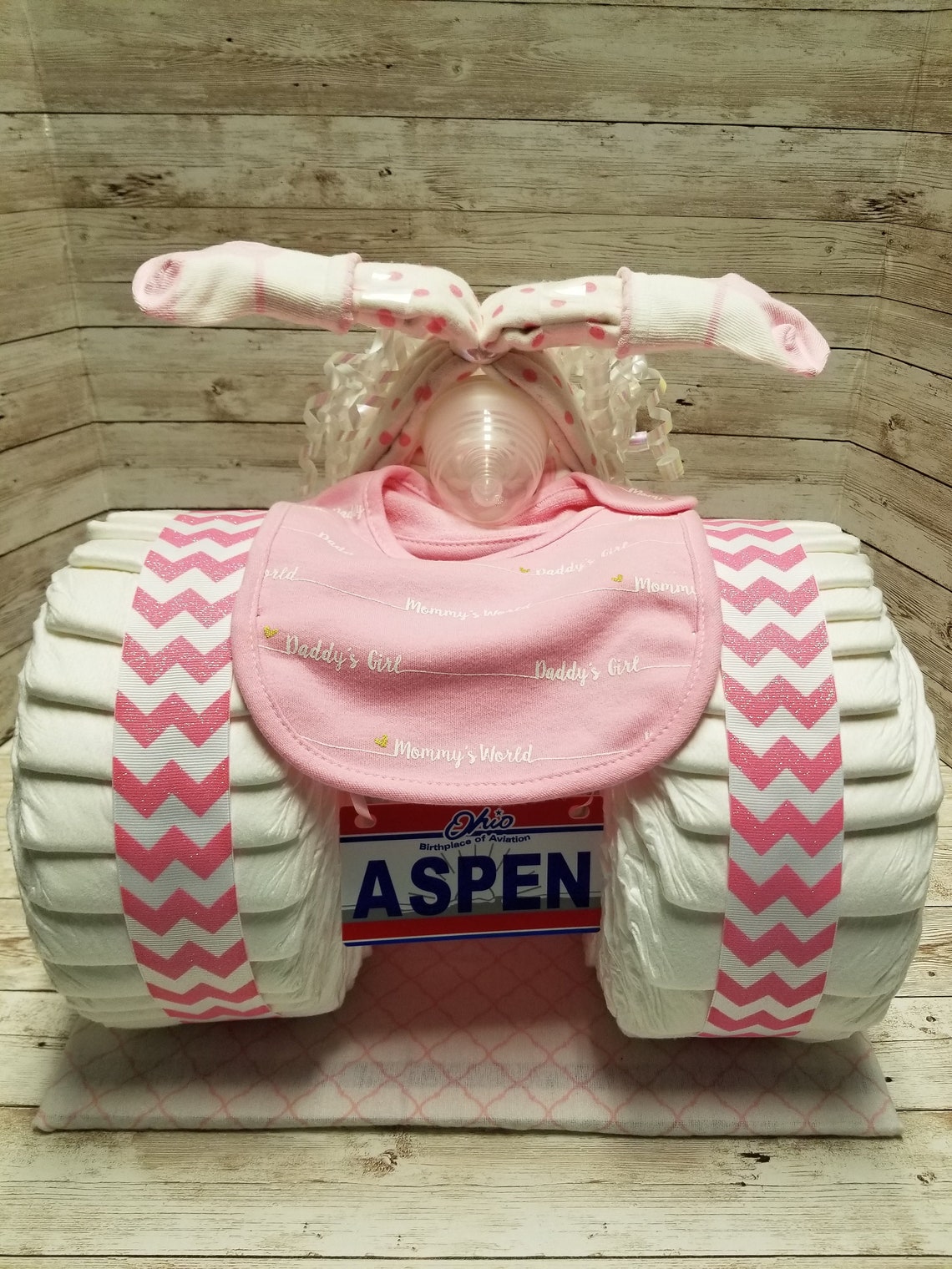 Diaper Tricycle Diaper Trike Diaper Cake New Baby Gift Baby Shower Gift