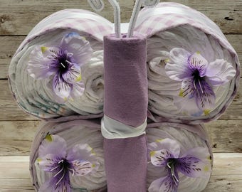 Butterfly Diaper Cake | Baby Shower Centerpiece | Personalized Baby Gift | Nursery Decor | Custom Colors Available