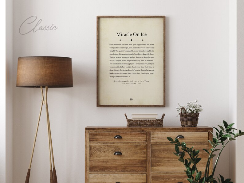 1980 Miracle on Ice Herb Brooks Speech Miracle Hockey Etsy