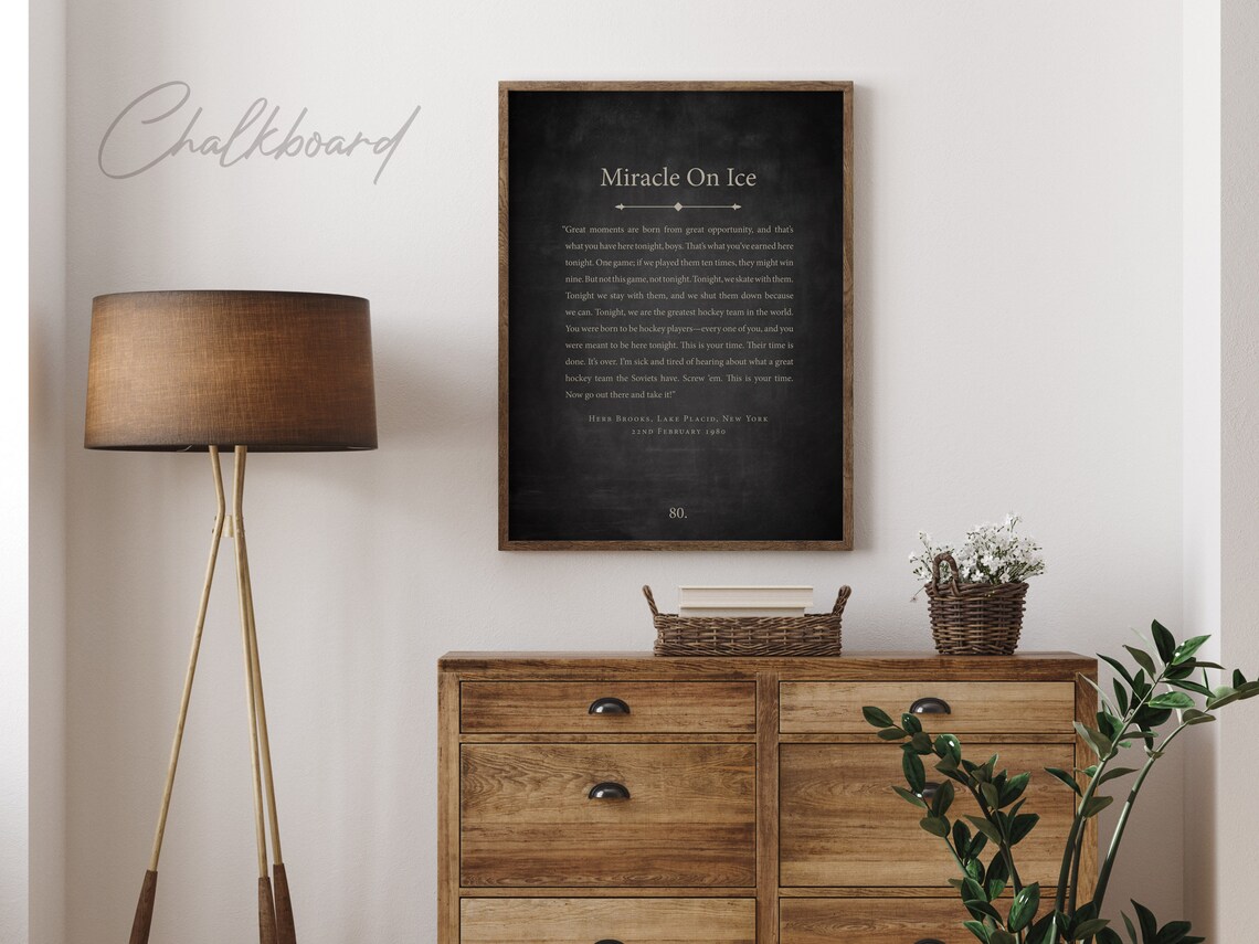 1980 Miracle on Ice Herb Brooks Speech Miracle Hockey Etsy