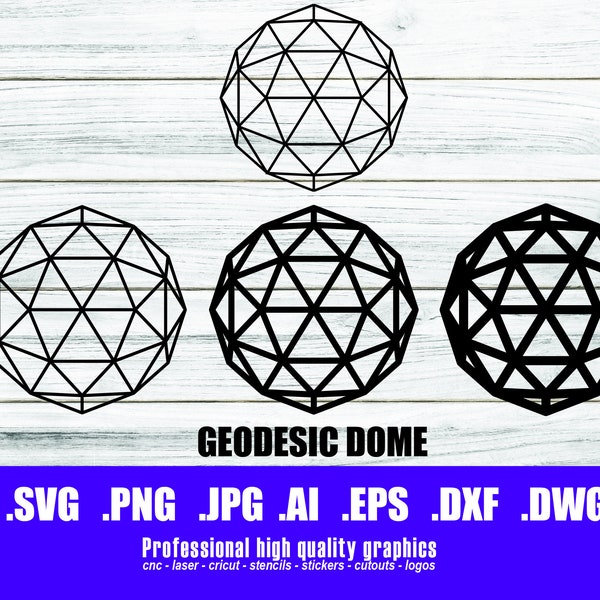 Geodesic Dome SVG, Pattern SVG, Clipart, Files For Cricut, Cut Files Silhouette, Printable,Png Dxf