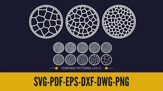 Voronoi Geometry Patterns SVG Pattern SVG Clipart Files for - Etsy UK