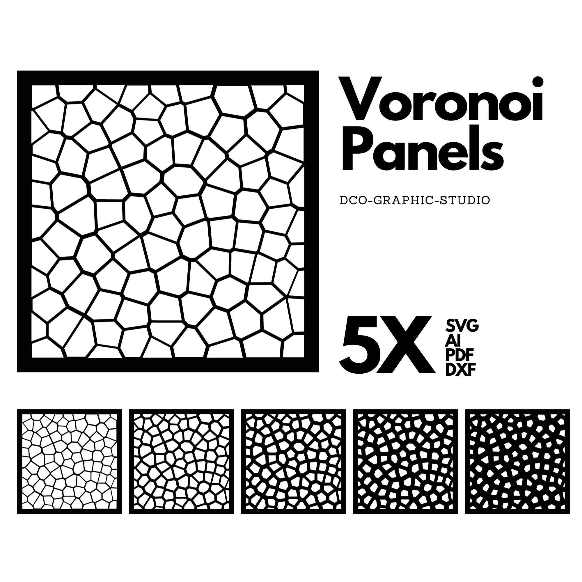 Voronoi Pattern Pack SVG Pattern SVG Clipart Files for Etsy Finland