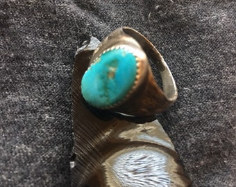 Navajo turquoise Virgil Leekta ring