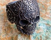 Vintage sugar skull ring