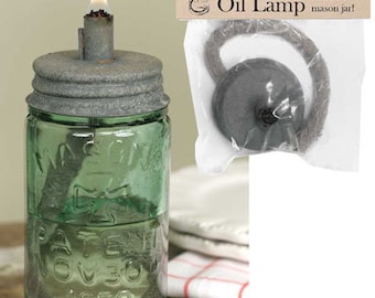 Mason jar oil Lamp Lid