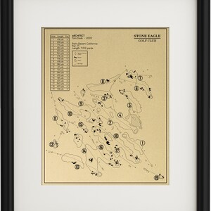 Stone Eagle Golf Club Outline (Print)
