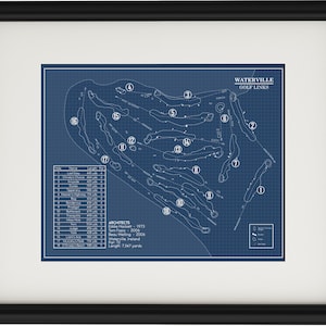 Waterville Golf Links Blueprint (imprimé)