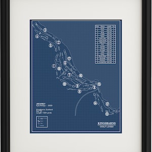 Kingsbarns Golf Links Blueprint (Print)