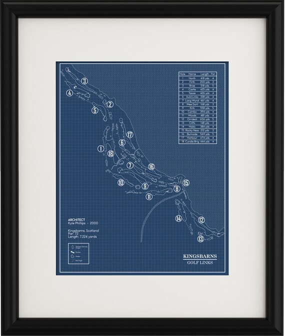 Kingsbarns Golf Links Blueprint (print) - Etsy