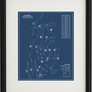 London Country Club Blueprint (Print)
