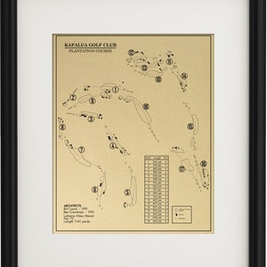 Kapalua Golf Club - Plantation Course Outline (Print)
