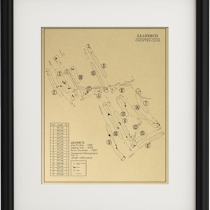 Llanerch Country Club Outline (Print)