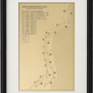 Royal Dornoch Golf Club Outline (Print)