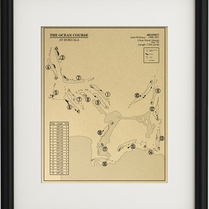 The Ocean Course at Hokuala Outline (Print)