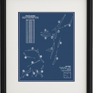 Pendaries Golf & Country Club Blueprint (Print)