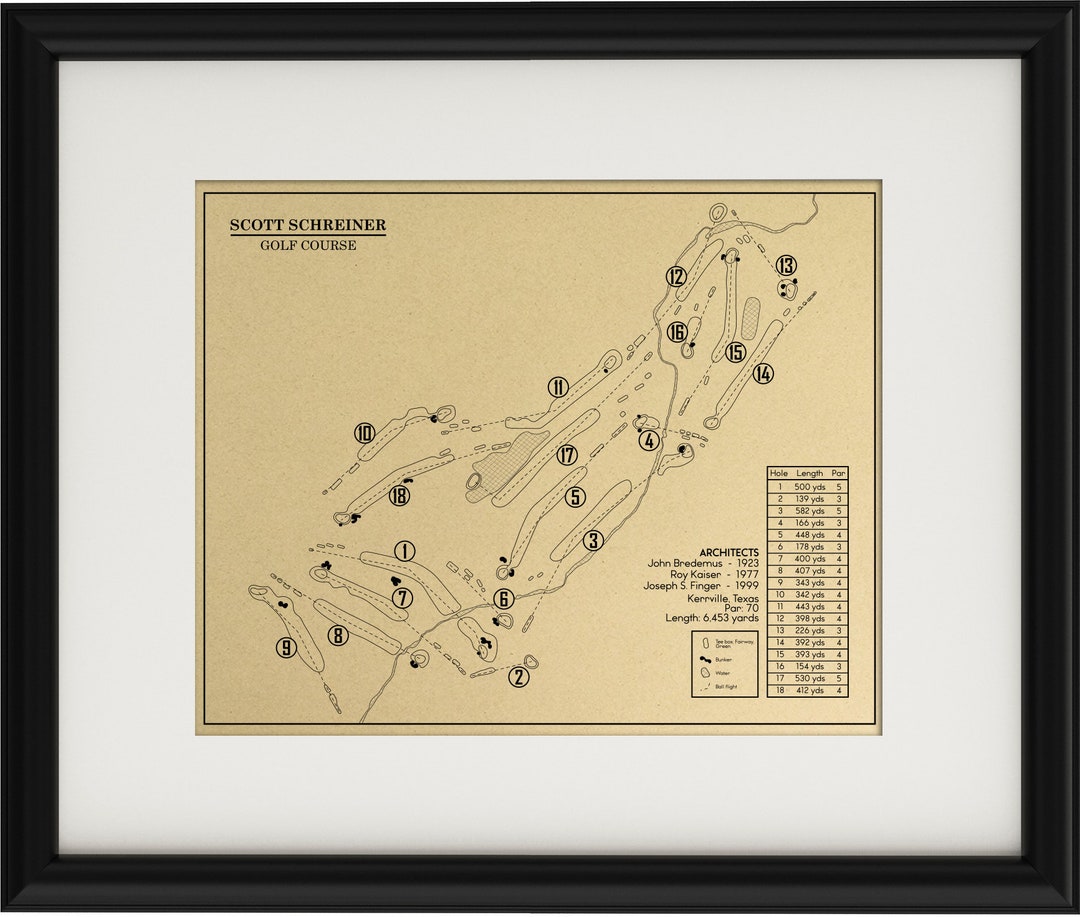 Scott Schreiner Golf Course Outline (print) Etsy Scott Schreiner Golf Course Outline (print) Etsy