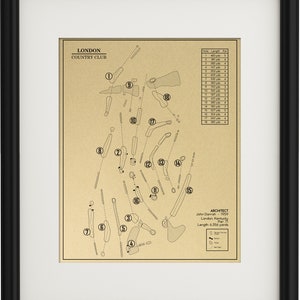 London Country Club Outline (Print)