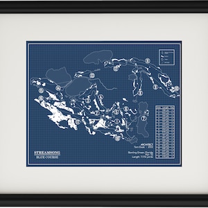Streamsong Blue Golf Course Blueprint (Print)