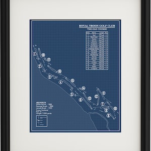 The Old Course at Royal Troon Golf Club Blueprint (Print)