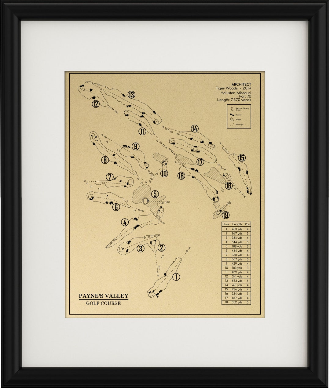 Payne's Valley Golf Club Outline (print) - Etsy