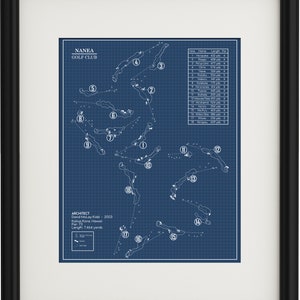 Nanea Golf Club Blueprint (Print)