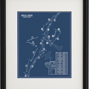 Shoal Creek Golf Club Blueprint (Print)