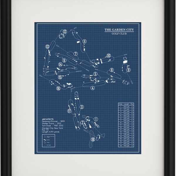 Garden City Golf Club Blueprint (Print)