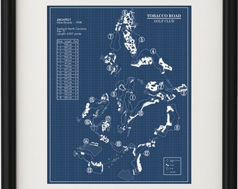 Tobacco Road Golf Club Blueprint (Print)