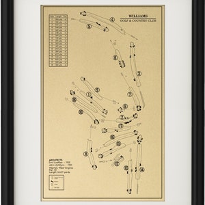 Williams Golf & Country Club Courses Outline (Print)