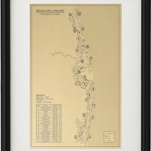 Whistling Straits - Straits Course 11x17 Outline (Print)