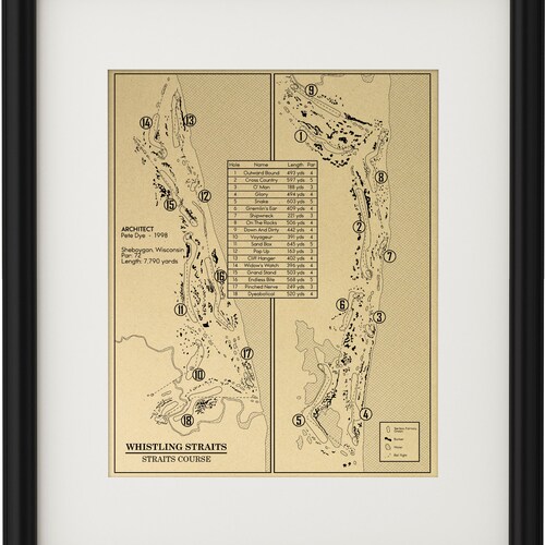 Whistling Straits Golf Course Traditional Print Wisconsin Etsy