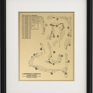 Lakewood National Golf Club Piper Course Outline (Print)