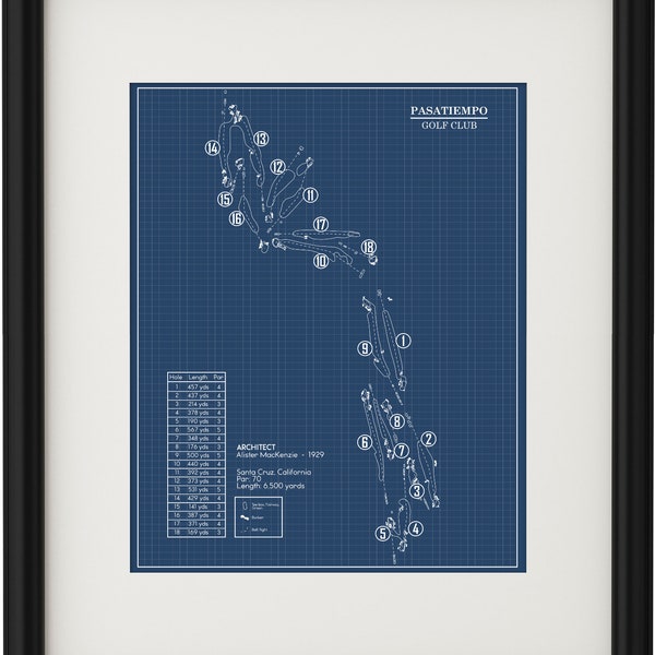 Pasatiempo Golf Club Blueprint (Print)