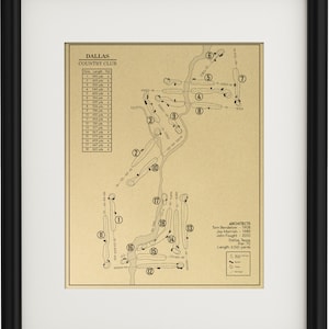 Dallas Country Club Outline (Print)