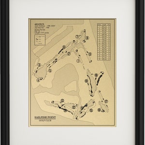 Sailfish Point Golf Club Outline (Print)