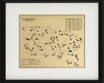 San Francisco Golf Club Outline (print) - Etsy
