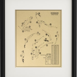 Tetherow Golf Club Outline (Print)