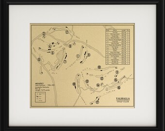 Valhalla Golf Club Outline (Print)