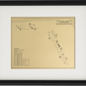 The Golf Club at Lansdowne - Shark Bite Course Outline (Print)