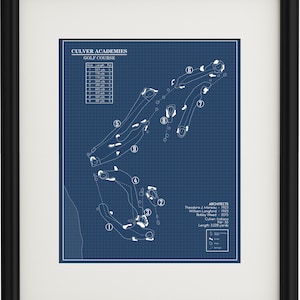 Culver Academies Golf Course Blueprint (print) - Etsy