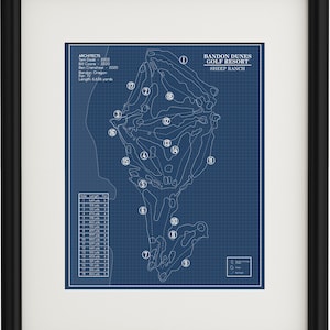 Sheep Ranch Layout Golf Bandon Dunes Sheep Ranch Golf Course Blueprint (print) - Etsy