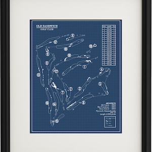 Old Sandwich Golf Club Blueprint (Print)