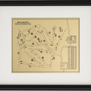 Blue Mound Golf & Country Club Outline (Print)
