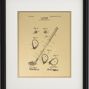 Golf Club Patent Outline (Print)