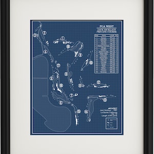 PGA West Jack Nicklaus Private Course Blueprint (Print)