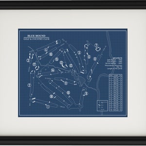 Blue Mound Golf & Country Club Blueprint (Imprimir)