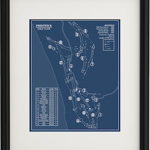 Prestwick Golf Club Blueprint (Print)